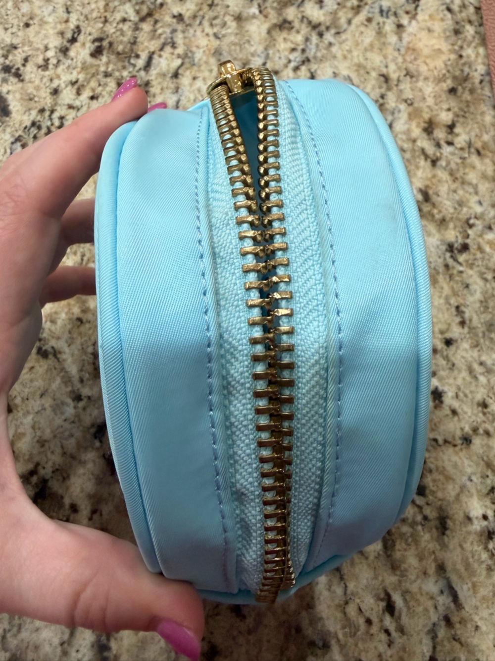 Stoney Clover Lane Target Sky Blue Round Clear Cosmetic Pouch - Picture 8 of 10